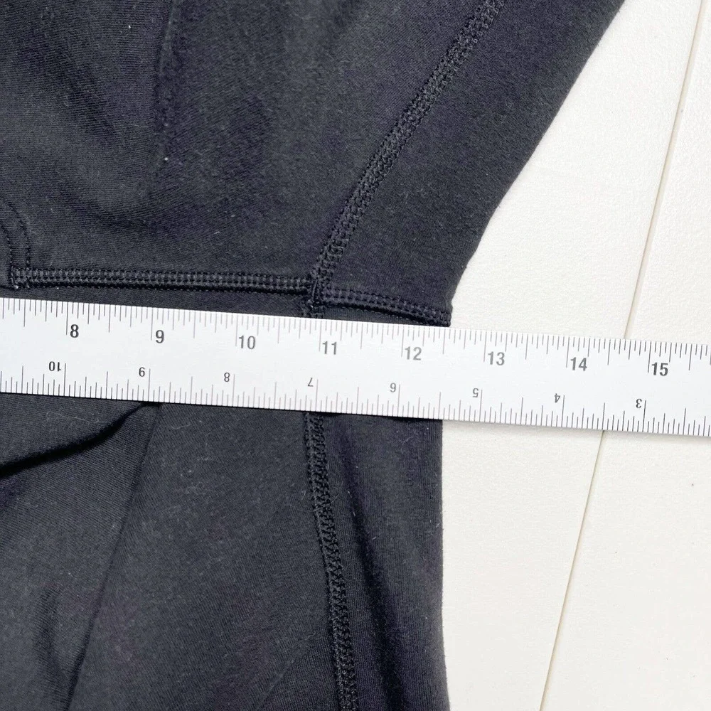 Lululemon Rocket Jogger Yoga Pants Sz 4 Black‎ French Terry Pockets Ankle Zip